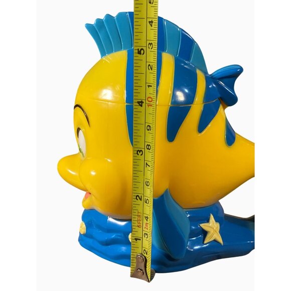 Disney Flounder Fish-Shaped Plastic Mug With Hinged Lid - Picture 12 of 13